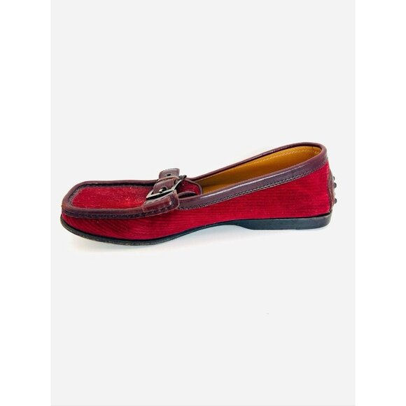 TOD'S Italy Burgundy Driving Loafers 6.5 - Picture 13 of 13